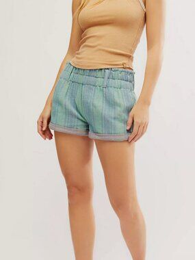 Free People Solar Flare Baja Striped Shorts L